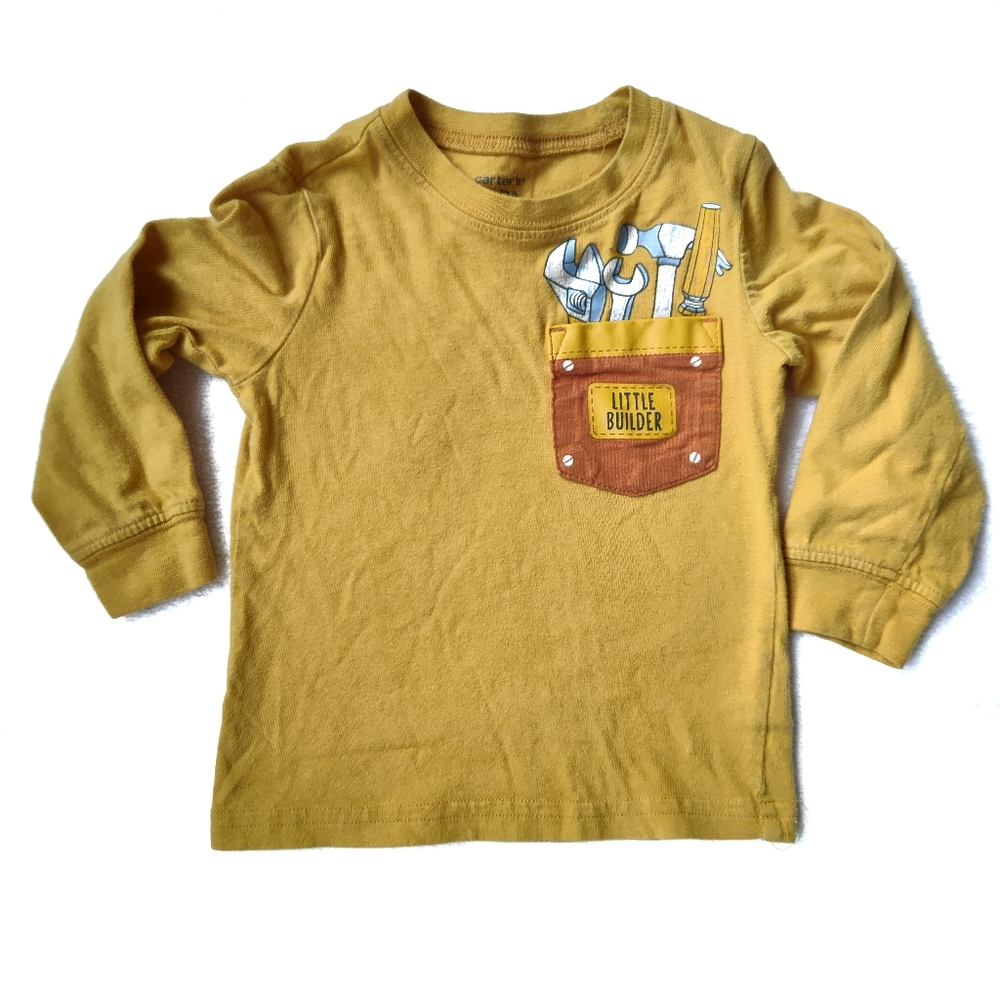 Little Boy's Carter's brand, size 2T, long sleeve shirt.
